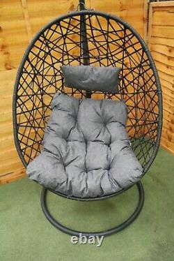 2021 Hanging Rattan Swing Patio Garden Chair Weave Egg With Cushion In Outdoor (en Anglais Seulement)