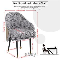 2x Chaises de Salle à Manger de Luxe Coussin en Éponge Respirante Dossier pour Maison Hôtel