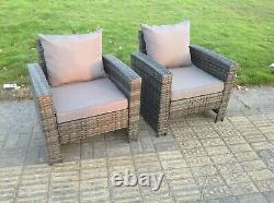 4 Places Grey Mixed Rattan Garden Furniture Sofa Set Chair Table Set Outdoor
