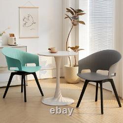 4 chaises de salle à manger en plastique rotatives avec coussin de siège