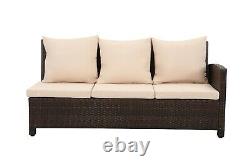 9 Seat Grey Modular Corner Rattan Dining Set Garden Sofa Meubles Extérieurs