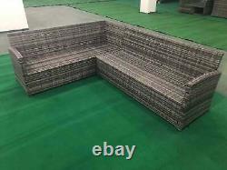 9 Siège Rattan Garden Furniture Corner Sofa Dining Sets Outdoor Patio With Stools