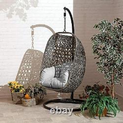 Brampton Cocoon Egg Chair Swing Wicker Rattan Garden Furniture Gris Ou Crème