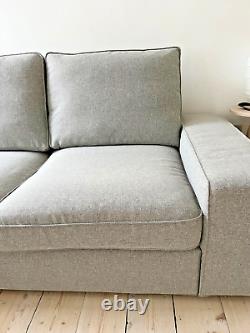 Canapé 3 places avec chaise longue IKEA KIVIK, beige/gris Tibbleby