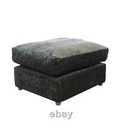 Canapé d'angle en tissu chenille gris avec fauteuil pivotant et fauteuil 3 places 2 places