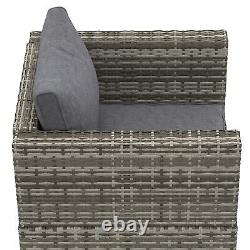 Canapé et chaise en osier simple Outsunny avec coussin rembourré pour jardin ou balcon