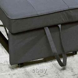 Canapé-lit convertible inclinable ajustable avec coussin de salon et siège individuel gris