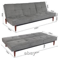 Canapé-lit en tissu, fauteuils inclinables, double couchage réglable, canapé 3 places.