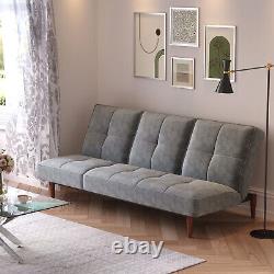 Canapé-lit en tissu, fauteuils inclinables, double couchage réglable, canapé 3 places.