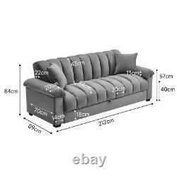 Canapé-lit en tissu réglable Grand fauteuil inclinable Chaise longue 2-3 places
