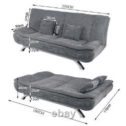 Canapé-lit moderne inclinable simple double de luxe avec fauteuil en tissu