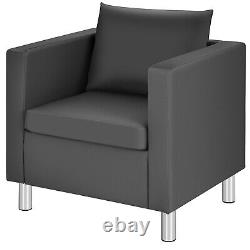 Chaise Canapé Simple Moderne Pu Fauteuil En Cuir Couch Avec Chaise Accent Coussin