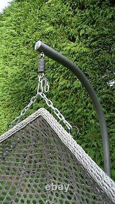 Chaise D’oeuf Swing Chair Grey Rattan With Cushion & Cover