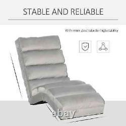 Chaise Pliable Lazy Floor Canapé Lit Inclinable Lounge Coussin Rembourré Seater Grey