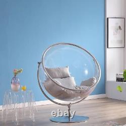 Chaise à bulles rétro avec coussins gris