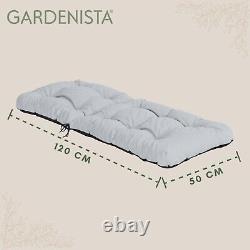 Chaise de jardin haute dossier rembourré avec coussins matelassés résistants à l'eau pour patio