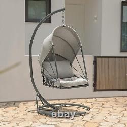 Chaise de jardin suspendue balançoire de patio œuf mobilier pliable d'extérieur Transat hamac