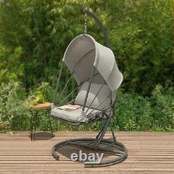 Chaise de jardin suspendue balançoire de patio œuf mobilier pliable d'extérieur Transat hamac