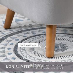 Chaise de salle à manger en tissu velours avec accoudoirs, pieds en bois massif, pour la maison, rembourrée.
