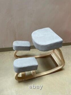 Chaise ergonomique à genoux grise