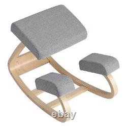 Chaise ergonomique à genoux, soulage les douleurs dorsales, chaise à bascule de maison avec coussin en velours.
