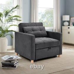 Chaise-lit en chenille gris anthracite disponible et éligible pour une LIVRAISON GRATUITE