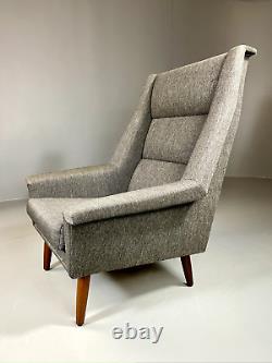 Chaise longue danoise vintage EB6217, dossier haut, années 1960, milieu du siècle, rétro, MNOR