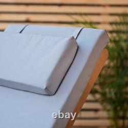 Chaise longue de jardin avec coussin imperméable pour chaise longue de soleil