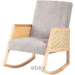 Chaise longue inclinable à bascule confortable et rembourrée avec coussin