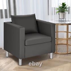 Chaise longue moderne en cuir PU avec coussin, fauteuil d'appoint pour la maison