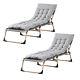 Chaise Longue Pliante Inclinable Portable Avec Coussin, Siège De Jardin Inclinable