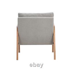Chaise longue relaxante rembourrée en gris, fauteuil inclinable confortable, canapé avec coussin confortable