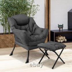 Chaise paresseuse avec ottoman, chaise itzcominghome avec tabouret, canapé chaise billow gris, Royaume-Uni.
