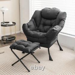 Chaise paresseuse avec ottoman, chaise itzcominghome avec tabouret, canapé chaise billow gris, Royaume-Uni.