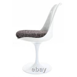Chaise pivotante Chelsea blanche et texturée pour salle à manger/bureau, diverses couleurs