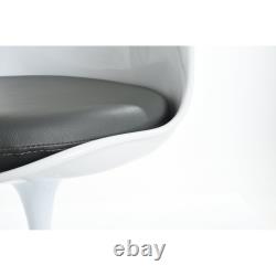 Chaise pivotante blanche Chelsea pour salle à manger/bureau avec divers coussins de couleur