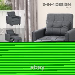 Chaise pliante-lit, chaise-lit escamotable avec dossier réglable