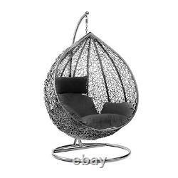Chaise suspendue en rotin pour œuf, pour jardin extérieur et patio, en osier tressé, hamac suspendu en forme de nacelle.