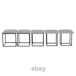 Chaises de salle à manger 5 EN 1 en simili cuir avec coussins rembourrés en PU et pieds en métal pour restaurant