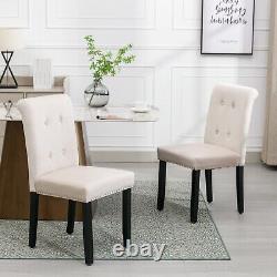 Chaises de salle à manger en velours gris beige bleu - Lot de 2/4/6 chaises avec dossier à heurtoir