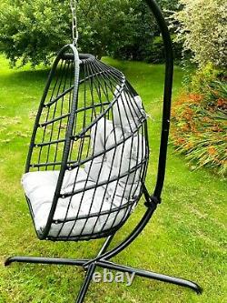 Cocoon Egg Chaise Swing Pliant Jardin Suspendu Meubles D'extérieur Wicker Rattan
