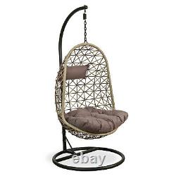Cocoon Suspension Egg Chaise Swing Meubles De Jardin En Gris Ou En Plein Air / Latte