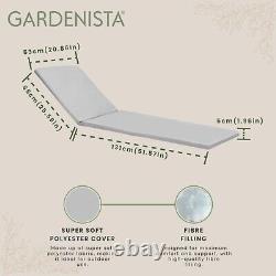 Coussin de remplacement pour chaise longue de jardin, en tissu résistant à l'eau