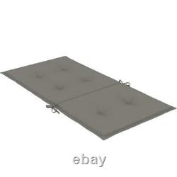 Coussins de chaise basse 4 pièces en mélange gris foncé 100x50x4 Tissu I2C1