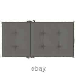 Coussins de chaise basse 4 pièces en mélange gris foncé 100x50x4 Tissu I2C1