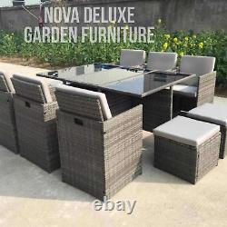 Cube Rattan Garden Furniture Set Chair Sofa Table Outdoor Patio Wicker 10 Seater