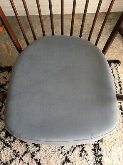 Cushion Seulement Pour Ercol 477 Ou 478 Chaise Plush Velvet Grey Français