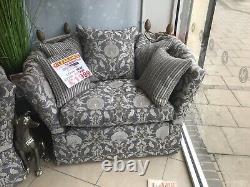 David Gundry Scatter Cushion Love Chaise Silver Grey Pattern