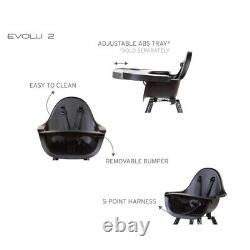 Enfant Evolu 2 High Chair 2 En 1 Black Comprend Le Coussin D'ange En Gris