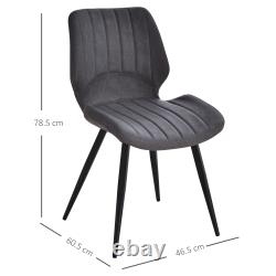 Ensemble de 2 chaises de salle à manger Chaise d'appoint Coussin confortable Siège en métal Pied solide tendance